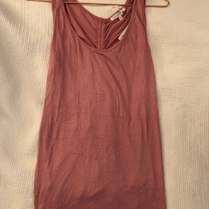BNWT ANTISTAR ruched back top size Large pink rose